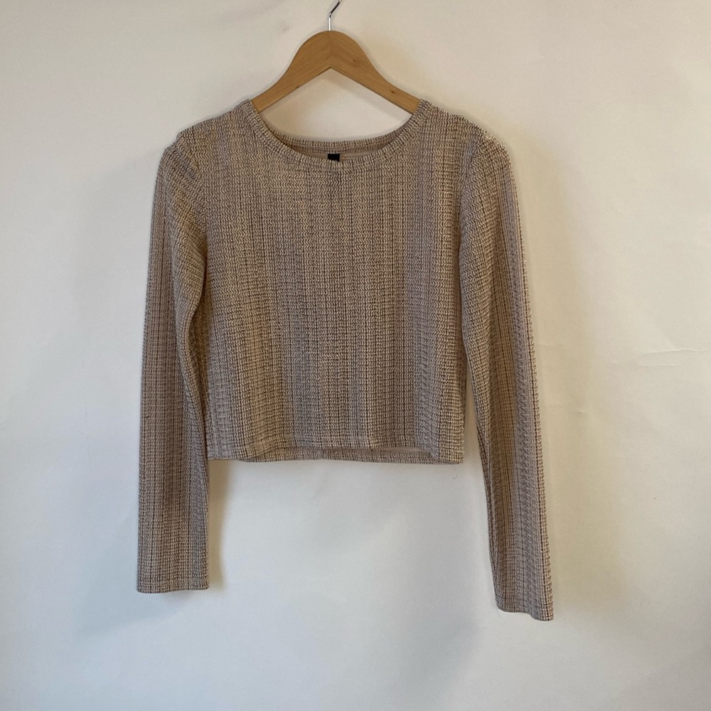 Zara gold textured blouse